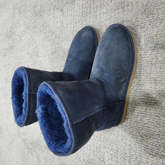 UGG Classic Short Boots SN 1016223 Blue Suede Women's Size 11 - Picture 3 of 7